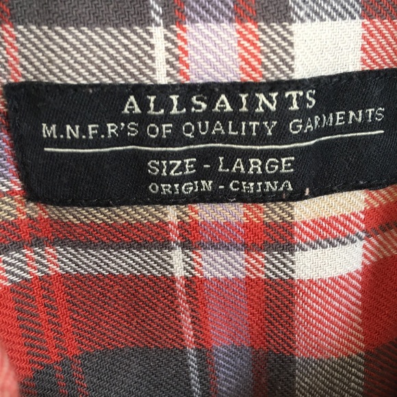 COPY - All saints. Checkered shirt - Picture 4 of 6